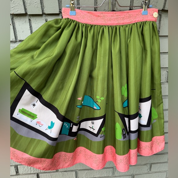The Oblong Box Shop Mid century tiki pinup skirt - Picture 1 of 3